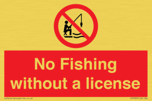No Fishing without a license